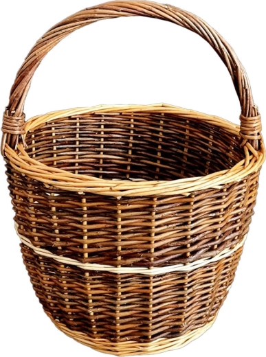 Cesta de mimbre sin pelar, diámetro 30 cm