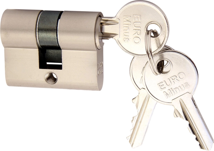 Cilindro de cerradura euro Minus 25+30 níquel RICHTER
