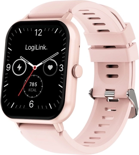 Reloj inteligente con LCD de 1,83", Bluetooth 5.2, IP68, rosa