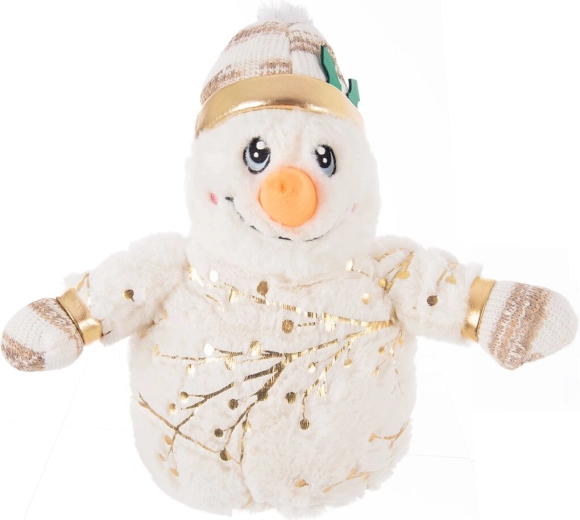 Muñeco de nieve de peluche de pie blanco 30 cm