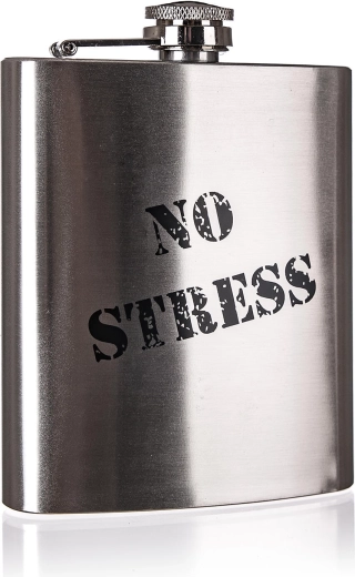 Petaca de acero inoxidable Akcent No Stress 200 ml