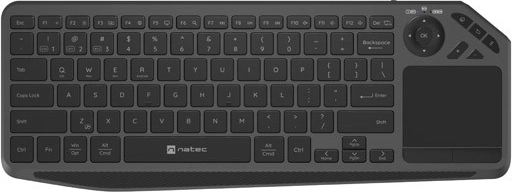 teclado inalámbrico con touchpad para smart TV natec turbot 2 bt + 2,4 ghz