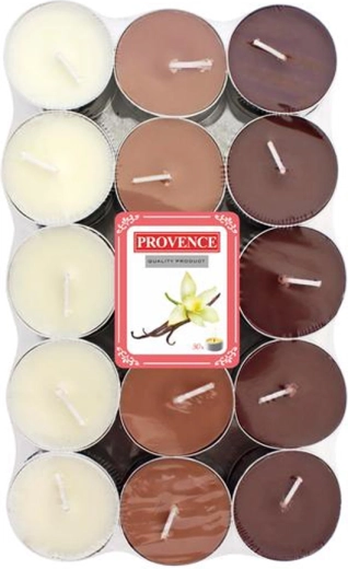 Velas de té aromáticas Provence vainilla 30 unidades