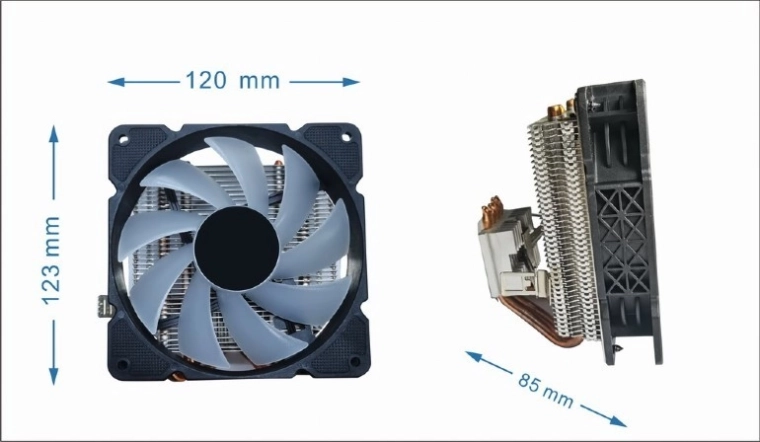 Gembird Huracan refrigerador de procesador 120 mm 100 W ARGB PWM