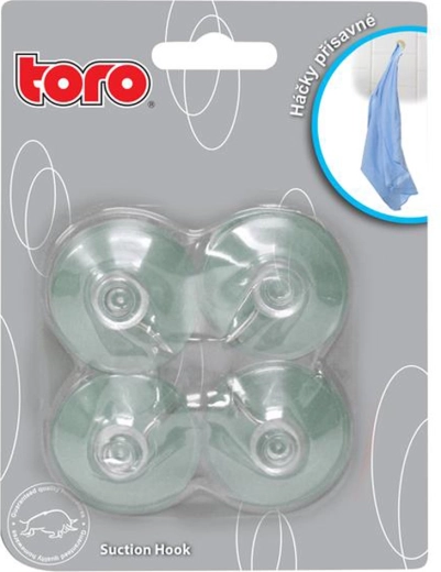 Ganchos con ventosa Toro con extremo metálico (4 uds)