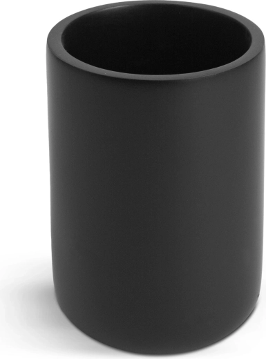 Vaso de baño de resina negro mate