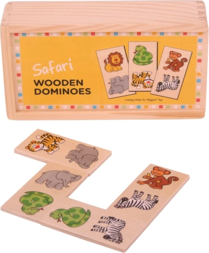 Bigjigs Toys Dominó de madera Safari