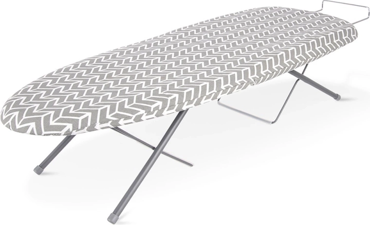 Tabla de planchar de sobremesa 77 × 31 × 18 cm con soporte deslizante para la plancha