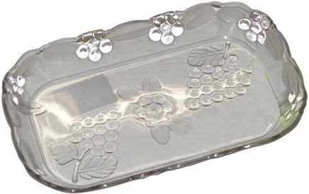 Cuenco/bandeja de servir KRYSTAL de plástico transparente 19 × 12 × 2 cm