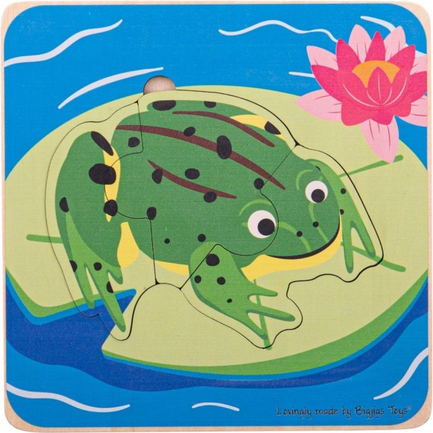 Puzzle infantil de ciclos de vida de la rana Bigjigs Toys