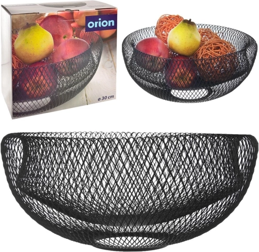 Cesta metálica negra para fruta RADKA
