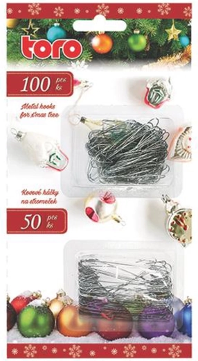 Ganchos metálicos para adornos navideños TORO, set de 150 uds.
