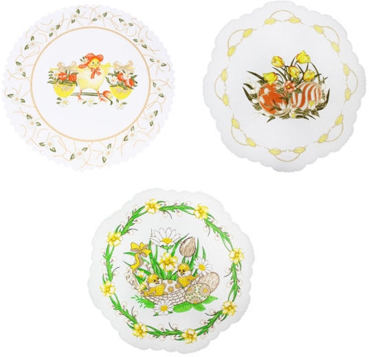 Servilleta decorativa de Pascua 18 cm – crema