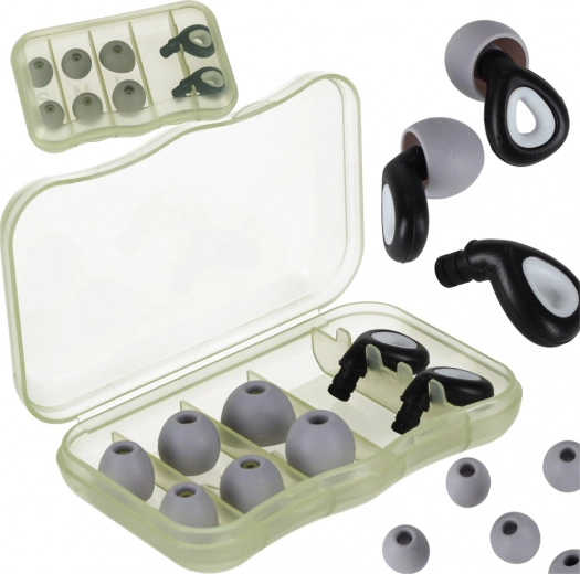 Tapones de silicona para los oídos con reducción de ruido, set de 3 tamaños