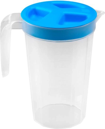 Jarra medidora de plástico con tapa 1,1 l