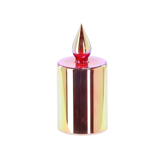 Farol LED vela rosa 7 × 14,6 cm