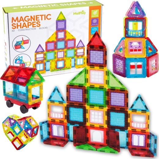 Juego de construcción 3D magnético – 45 piezas