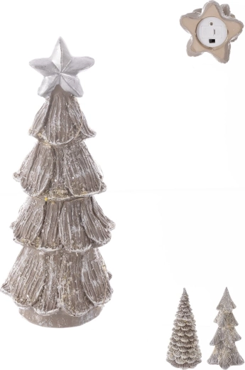 Decoración navideña: árbol de polystone con iluminación LED