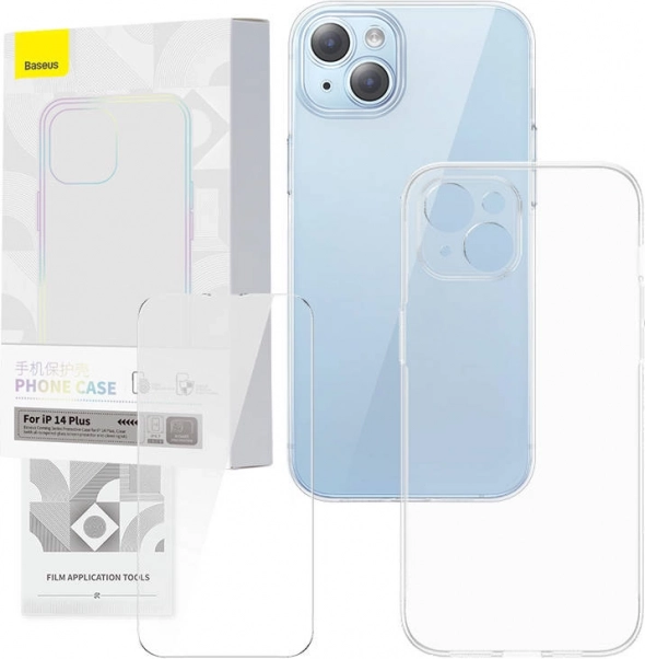 Funda transparente y cristal templado BASEUS Corning para iPhone 14 Plus