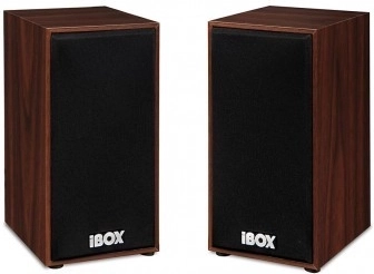 Altavoces estéreo 2.0 de madera iBOX SP1, marrones