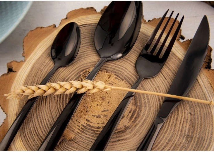 Diseño negro moderno para cualquier mesa