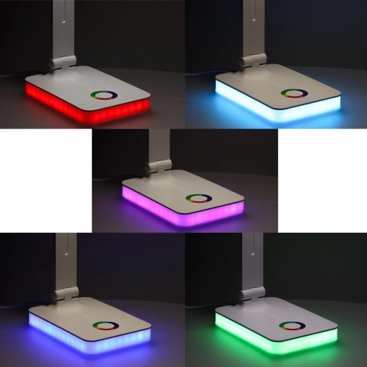 Retroiluminación RGB en la base para crear ambiente