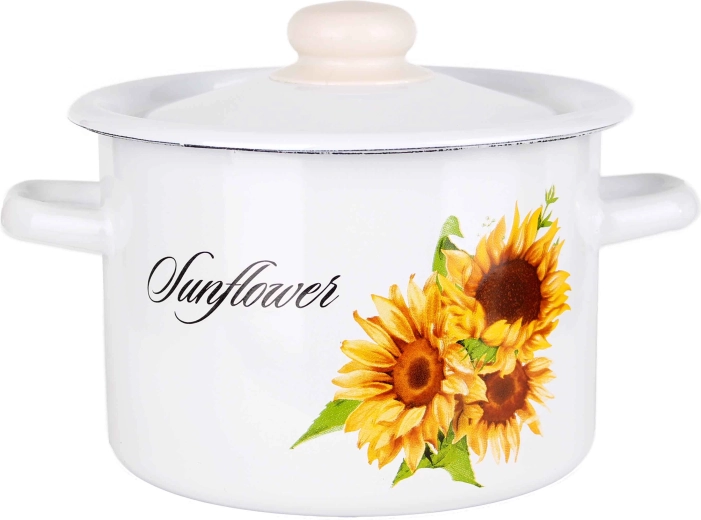Olla esmaltada con tapa TORO 3 l girasol