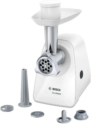 Picadora de carne Bosch MFW2520W SmartPower, eléctrica compacta