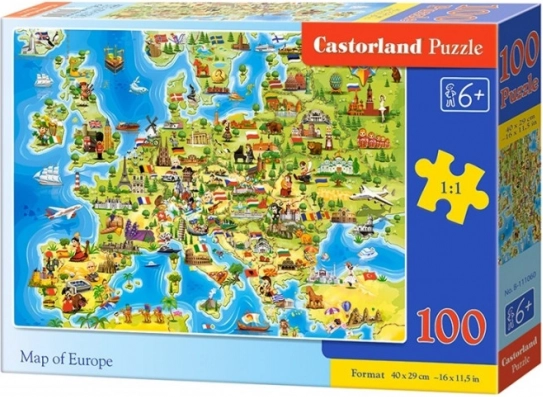 Rompecabezas Puzzle Mapa de Europa 100 piezas