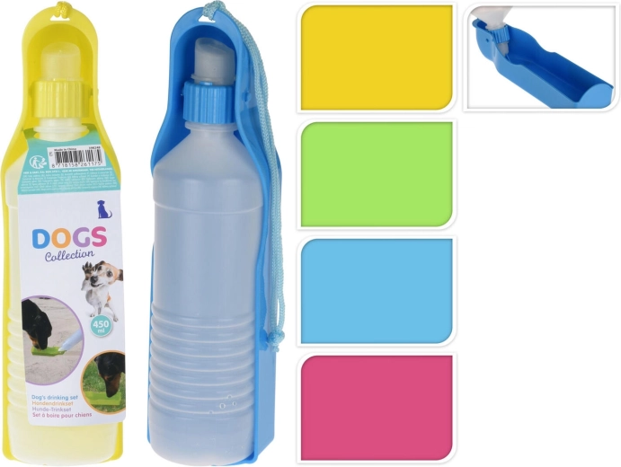 Botella portátil de agua para perros 450 ml