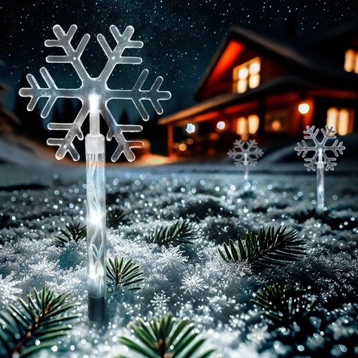 Decoración invernal con LED blanco frío