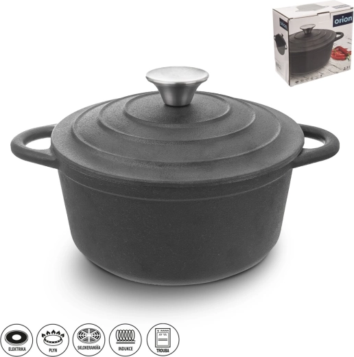 Olla de hierro fundido con tapa 2,7 l