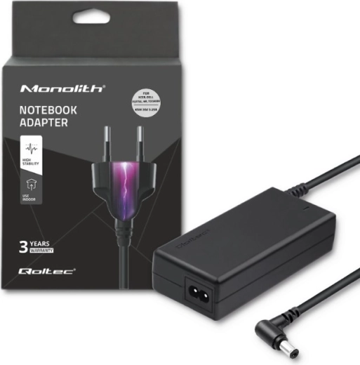 Adaptador de alimentación para portátil 65 W, 20 V, 3.25 A, conector 5.5 × 2.5 mm