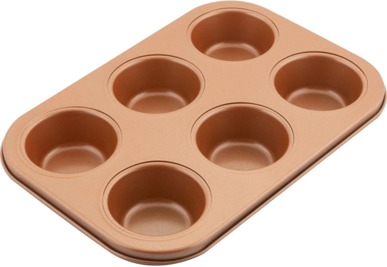 Molde de cobre Lamart para 6 muffins