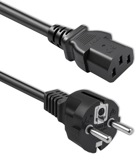 Cable de alimentación Qoltec Schuko (CEE 7/7) a IEC C13, 1,5 m, 3×0,75 mm², cobre puro
