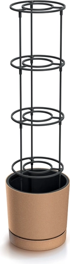 Maceta autorregante Home Grower Eco Wood 35 l con estructura de soporte