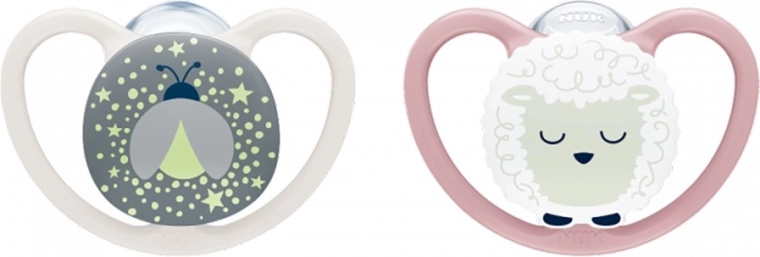 Chupete NUK Perfect Match Air Night FIREFLY/SHEEP 6–18 meses, 2 uds