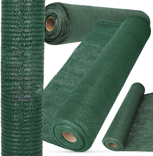 Malla de sombreo y ocultación para valla 1,5 × 50 m 180 g/m² con 100 bridas