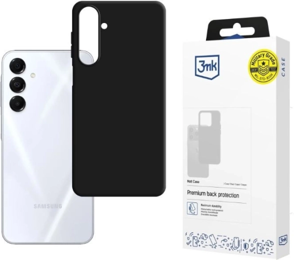 Funda mate 3mk Matt Case para Samsung Galaxy A17 5G, negra