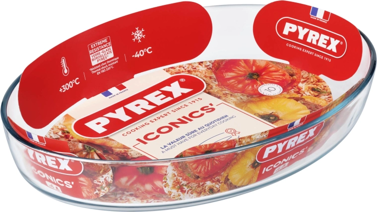 Fuente ovalada para horno PYREX 4,2 l de vidrio 40 × 27 × 7 cm
