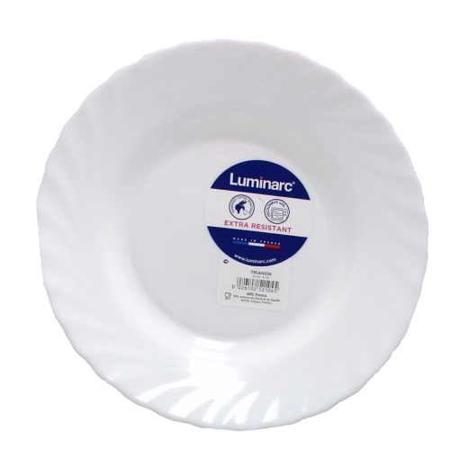 Plato llano 24,5 cm TRIANON de vidrio templado