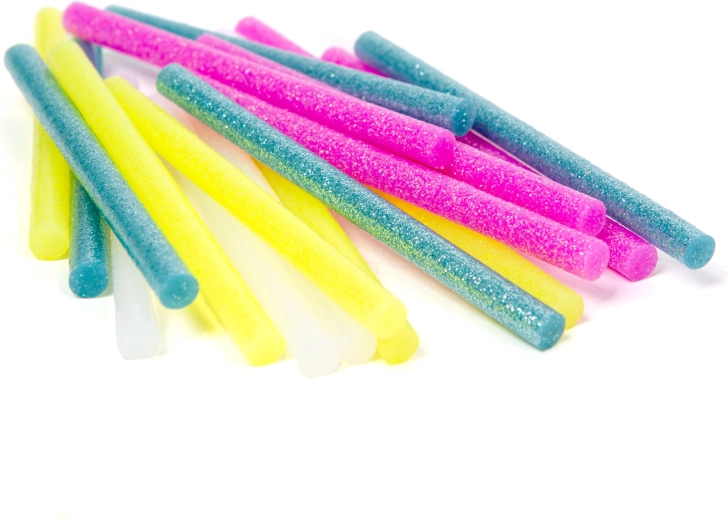 Barras de pegamento termofusible fluorescentes para pistola de pegamento de 7 × 100 mm, 20 unidades
