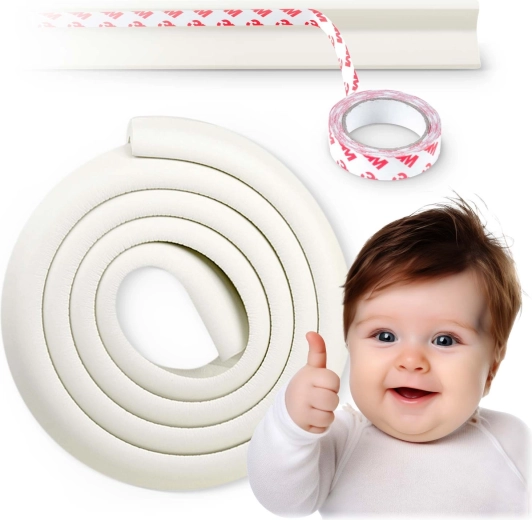 Protector de espuma para bordes RICOKIDS, blanco, 2 m