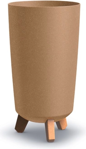 Macetero con patas Gracia Tubus Slim Eco Wood 19,5 cm naturo