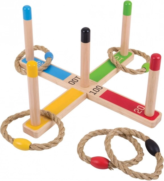 Juego de lanzamiento de anillas de madera BIGJIGS TOYS