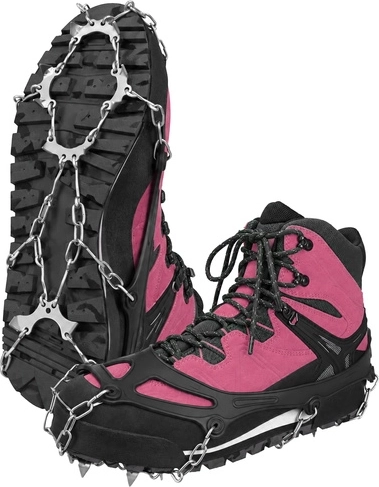 Antideslizantes para zapatos Trizand talla M 36–40 con 20 púas y funda