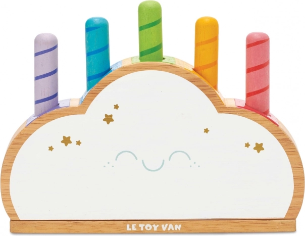 LE TOY VAN Petilou nube arcoíris pop de madera (juguete)