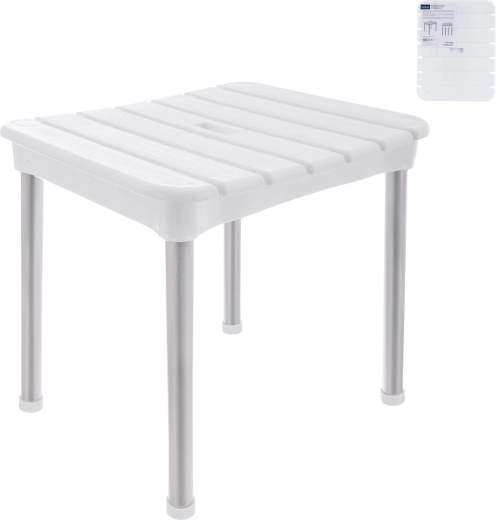 Taburete Eucalyptus de plástico y aluminio