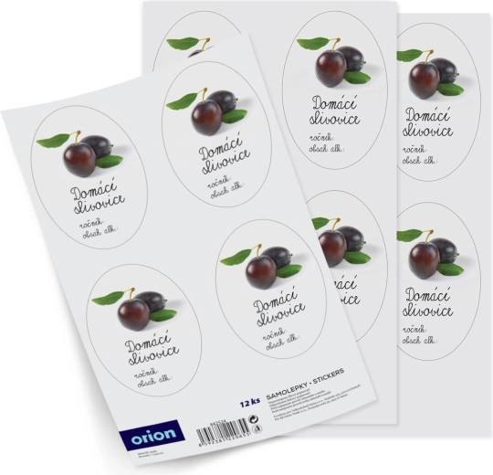 Pegatinas para botellas de slivovice casera (12 uds)
