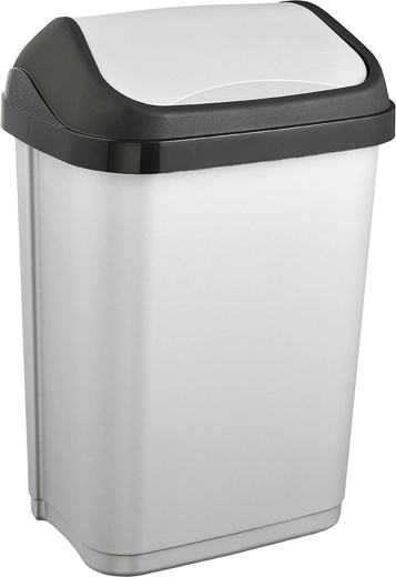Papelera de plástico Keeeper con tapa basculante 10 l